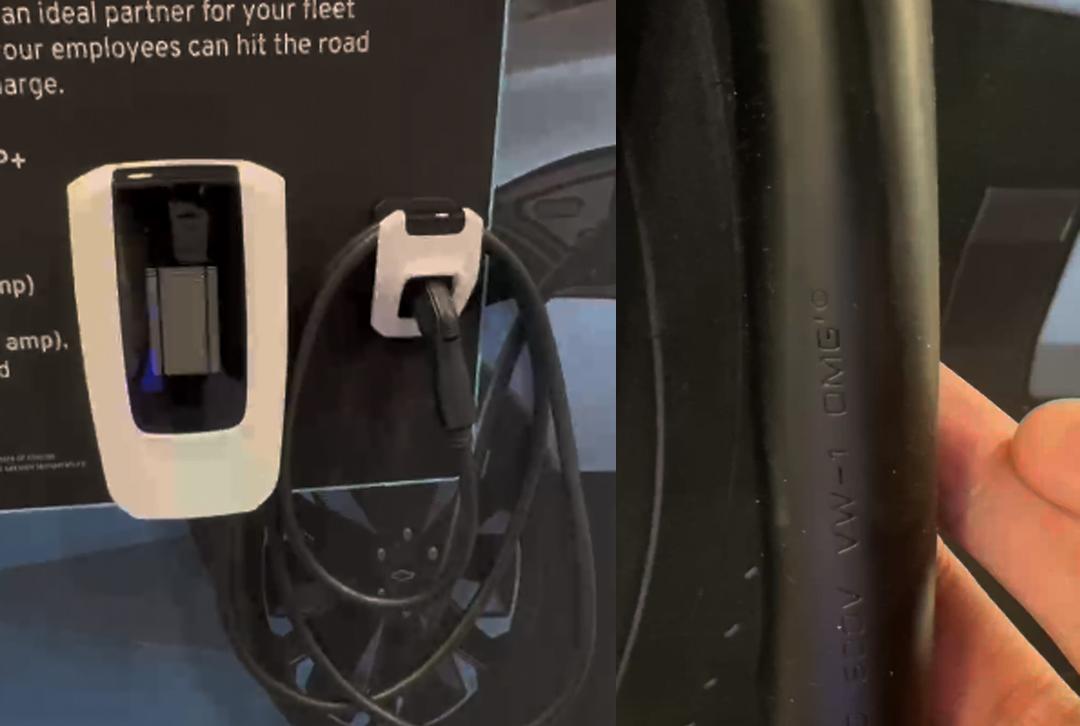 GM Energy charging station using OMG electric car cable