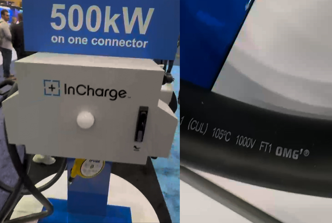 InCharge Energy charging station using OMG electric car cable