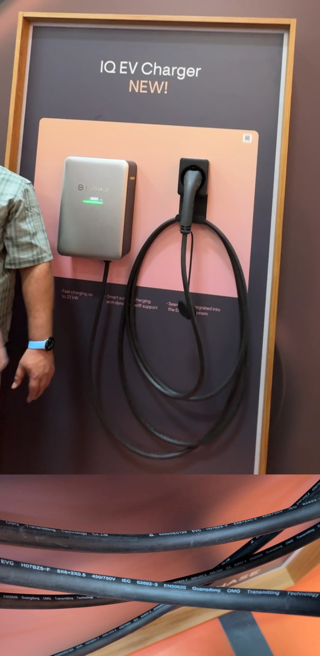 Enphase Energy charging station using OMG electric car cable